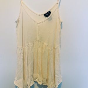v neckline cream sheer flowy camisole!